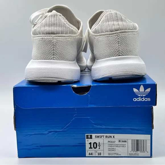 Adidas Originals Swift Run X Triple White Men’s size 10.5 Running Shoes Sneaker