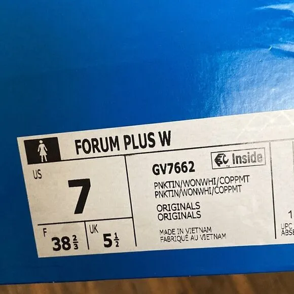 Adidas Originals Forum Plus W, Forum Low W &amp; Forum Low Pink Size 7 ONLY