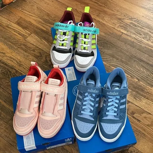 Adidas Originals Forum Plus W, Forum Low W &amp; Forum Low Pink Size 7 ONLY