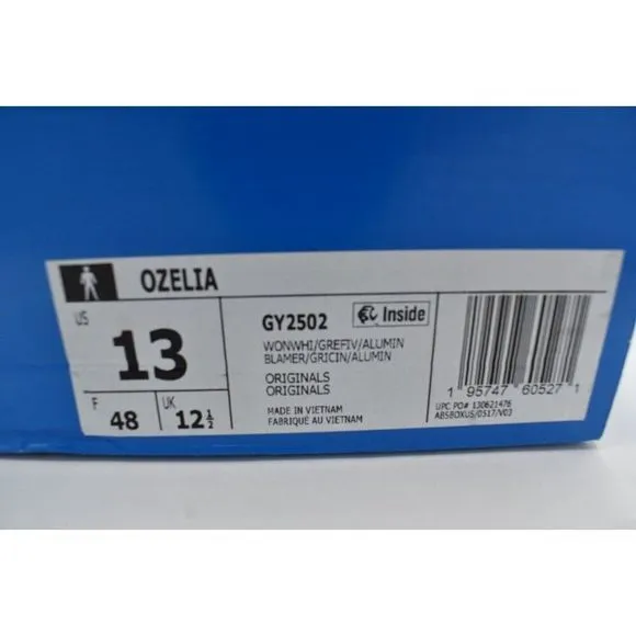 Adidas Originals Mens Size 13 Ozelia Low Wonder White Grey Sneakers Shoes