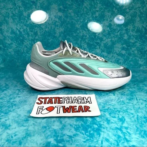 Adidas Ozelia Haze Green Silver Women's Low Top Athletic Shoes Sneakers