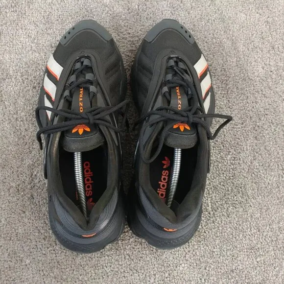 Adidas Oztral Mens Size 12 Shoes Black Silver Red Low Top Sneakers GZ9408