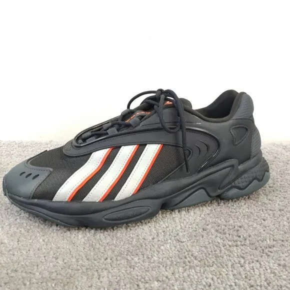 Adidas Oztral Mens Size 12 Shoes Black Silver Red Low Top Sneakers GZ9408