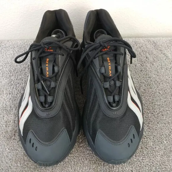 Adidas Oztral Mens Size 12 Shoes Black Silver Red Low Top Sneakers GZ9408