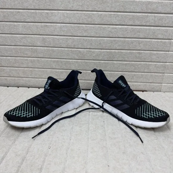 Adidas Parley Running Shoes Black Teal 10.5 Mesh Lightweight Athletic Sneakers