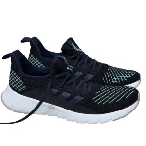 Adidas Parley Running Shoes Black Teal 10.5 Mesh Lightweight Athletic Sneakers