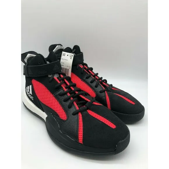 adidas Posterize Men's Basketball Core Black Shock Red Silver EG6879 Size 10