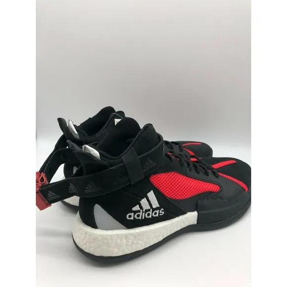 adidas Posterize Men's Basketball Core Black Shock Red Silver EG6879 Size 10
