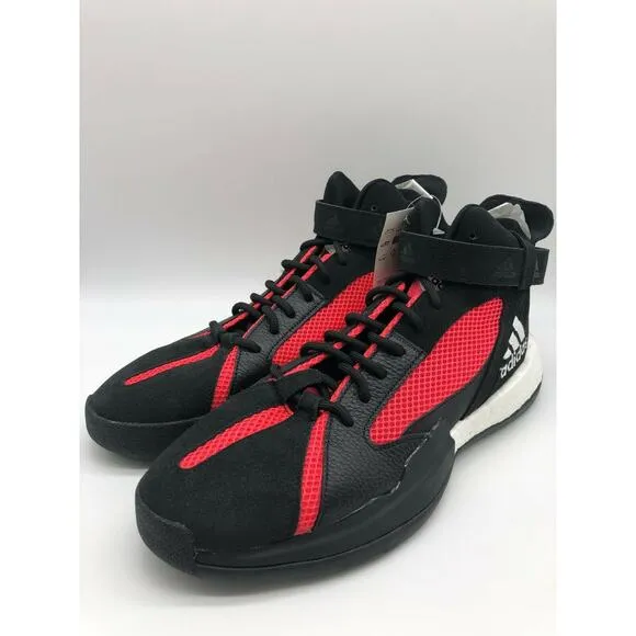 adidas Posterize Men's Basketball Core Black Shock Red Silver EG6879 Size 10