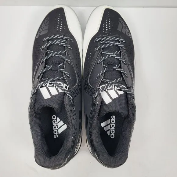 Adidas PowerAlley 4 Men's Black White Baseball Cleats Q16481 US Size 13 NWB