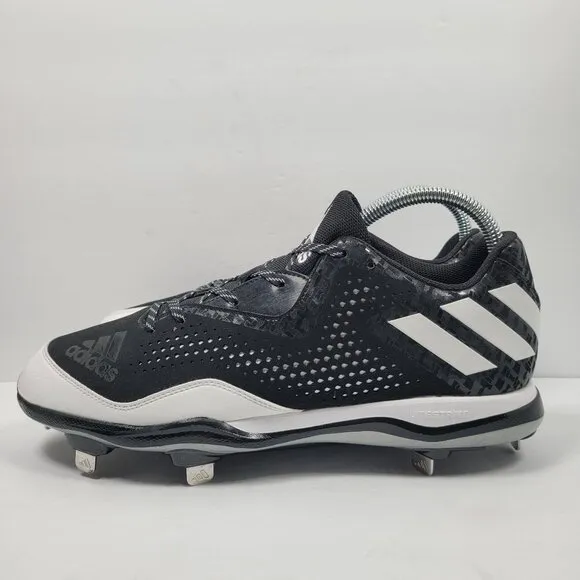 Adidas PowerAlley 4 Men's Black White Baseball Cleats Q16481 US Size 13 NWB