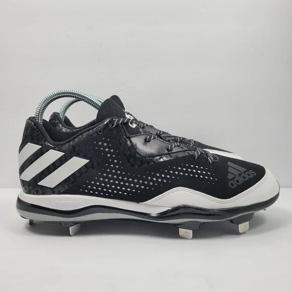 Adidas PowerAlley 4 Men's Black White Baseball Cleats Q16481 US Size 13 NWB