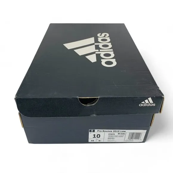 adidas Pro Bounce 2019 Low Solar Red White Men's Basketball Shoes EF0670