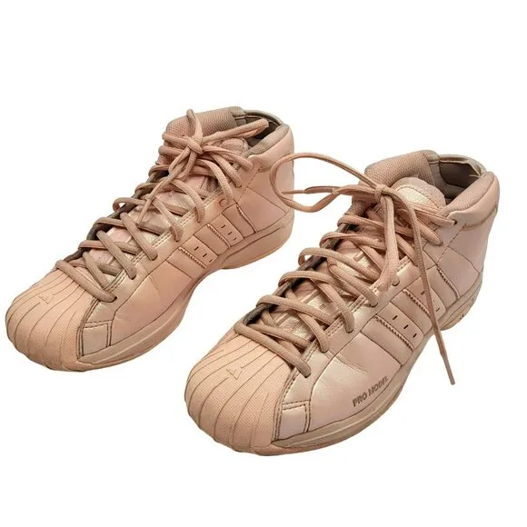 Adidas Pro Model 2G Glow Metallic Pink High Top Basketball Shoes Men's 7.5