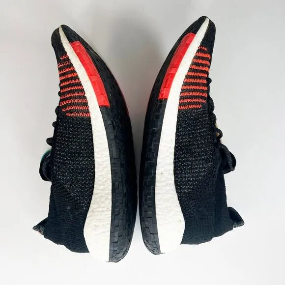 Adidas PulseBoost HD Knit Running Sneakers Shoes Black Solar Orange Men 9.5