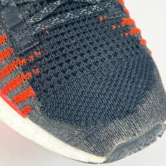 Adidas PulseBoost HD Knit Running Sneakers Shoes Black Solar Orange Men 9.5