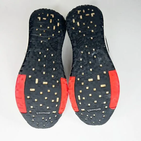 Adidas PulseBoost HD Knit Running Sneakers Shoes Black Solar Orange Men 9.5