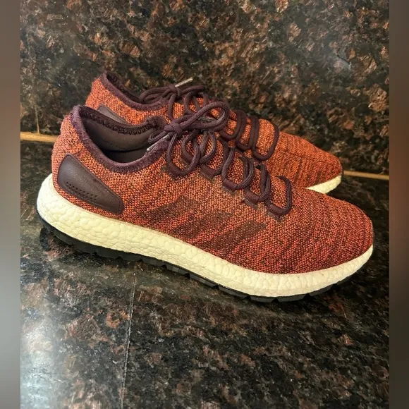 adidas Pure Boost all terrain shoes Tactile Red Dark Burgundy-Black size 10