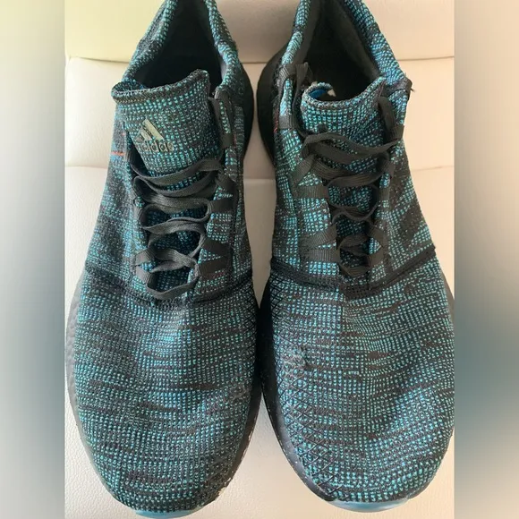 Adidas PureBoost Go Mens Size 12 Cyan Athletic Running Shoes Sneakers 121522550