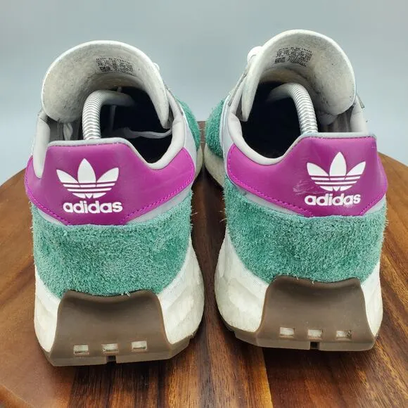 Adidas Retropy E5 Shoes Men's 12 Gray Collegiate Green Athletic Low Top Sneakers