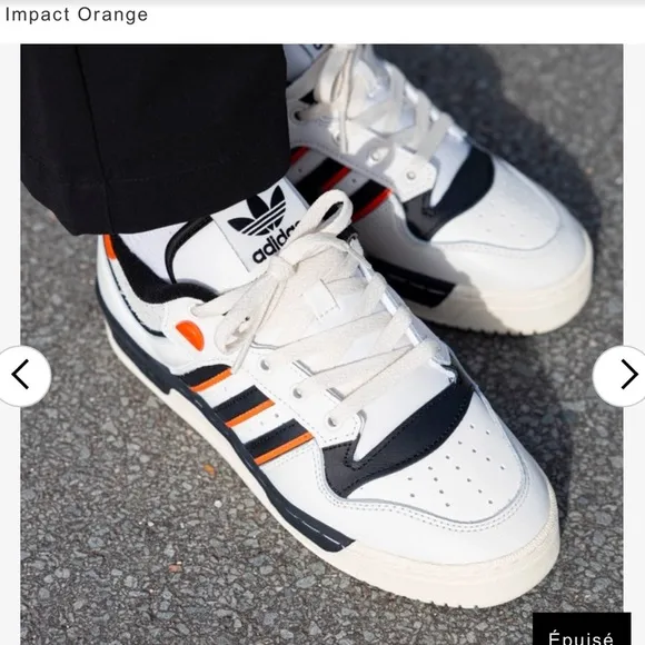 adidas Rivalry 86 Low Cloud White/Core Black/Semi Impact Orange