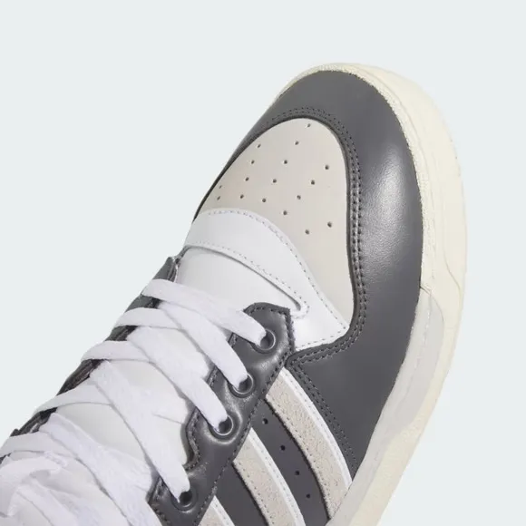 Adidas Rivalry High Scratchy IE7565 Sneaker Men's Gray White Leather Shoes FD604