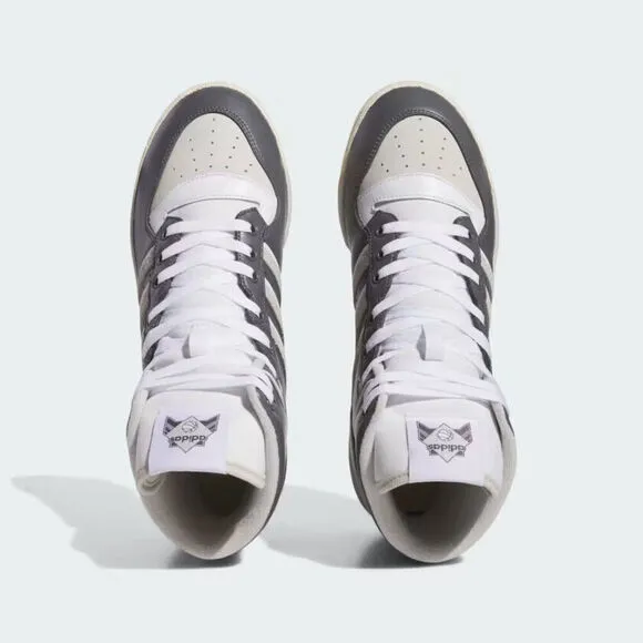 Adidas Rivalry High Scratchy IE7565 Sneaker Men's Gray White Leather Shoes FD604