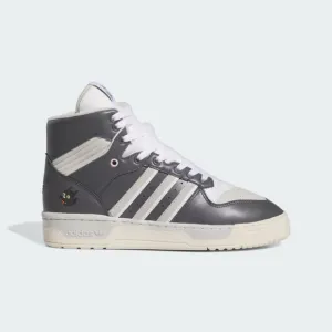 Adidas Rivalry High Scratchy IE7565 Sneaker Men's Gray White Leather Shoes FD604