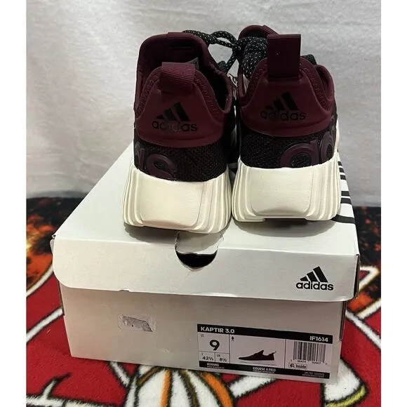 Adidas Running‎ Shoes Men size 9 Kaptir 3.0 lightweight new Joggers Maroon White