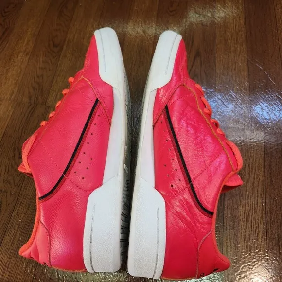 Adidas Shoes Mens 9.5 Original Continental 80s Shock Red Leather Low Top Lace Up