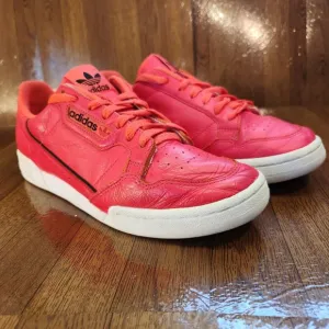 Adidas Shoes Mens 9.5 Original Continental 80s Shock Red Leather Low Top Lace Up