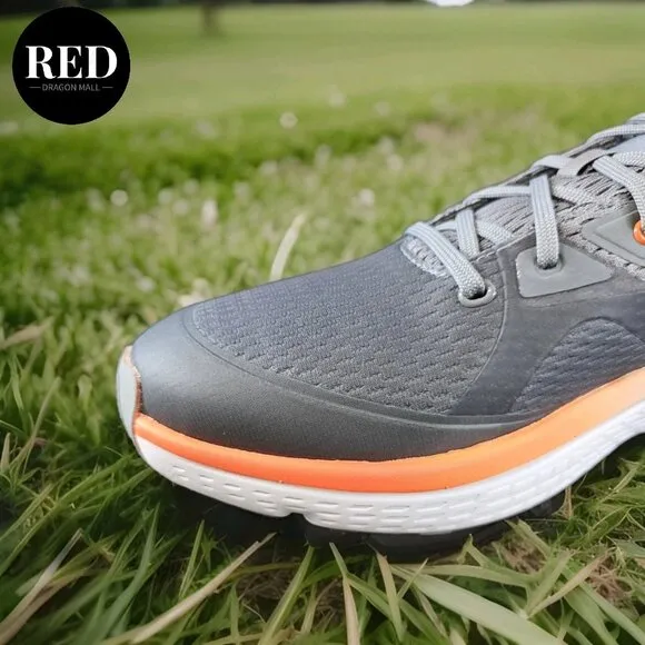 Adidas Solarmotion Spikeless Golf Shoes Gray Impact Orange GX9013 - Men's Size 9