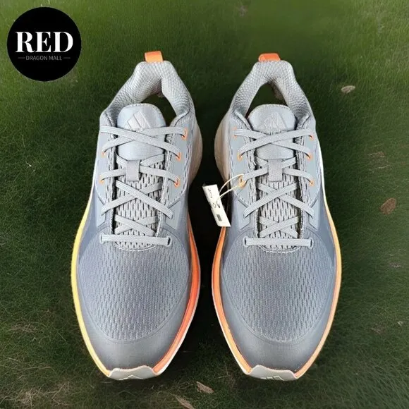 Adidas Solarmotion Spikeless Golf Shoes Gray Impact Orange GX9013 - Men's Size 9