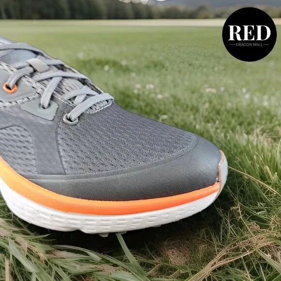 Adidas Solarmotion Spikeless Golf Shoes Gray Impact Orange GX9013 - Men's Size 9