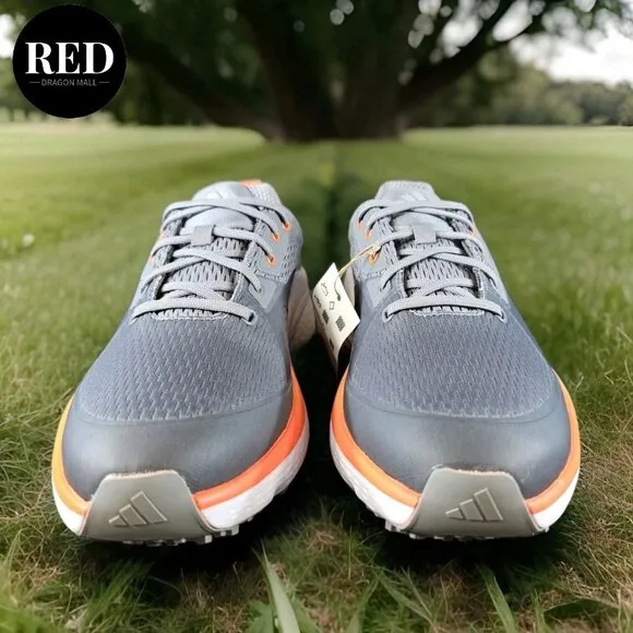 Adidas Solarmotion Spikeless Golf Shoes Gray Impact Orange GX9013 - Men's Size 9