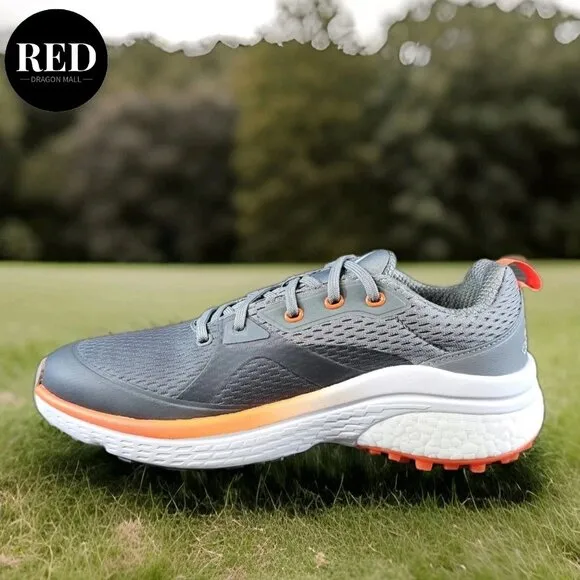 Adidas Solarmotion Spikeless Golf Shoes Gray Impact Orange GX9013 - Men's Size 9