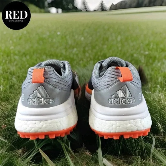 Adidas Solarmotion Spikeless Golf Shoes Gray Impact Orange GX9013 - Men's Size 9