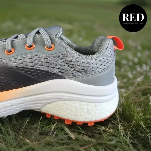 Adidas Solarmotion Spikeless Golf Shoes Gray Impact Orange GX9013 - Men's Size 9