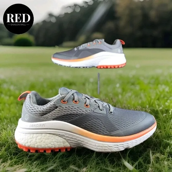 Adidas Solarmotion Spikeless Golf Shoes Gray Impact Orange GX9013 - Men's Size 9