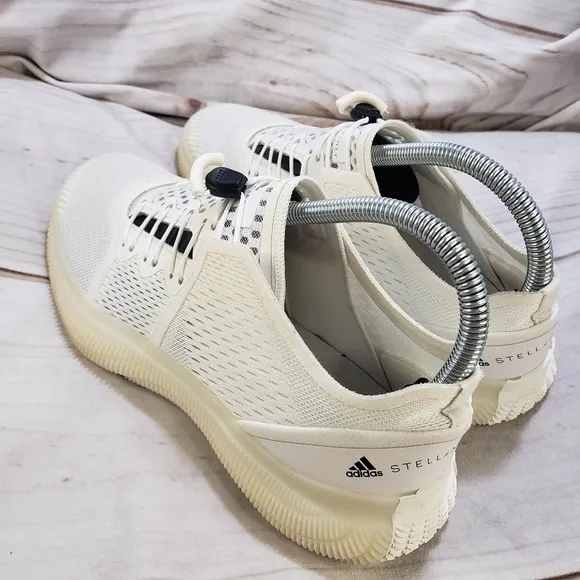 Adidas Stella McCartney Pureboost Sneaker Shoes Womens 7 White Sock Mesh