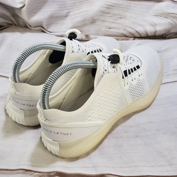 Adidas Stella McCartney Pureboost Sneaker Shoes Womens 7 White Sock Mesh