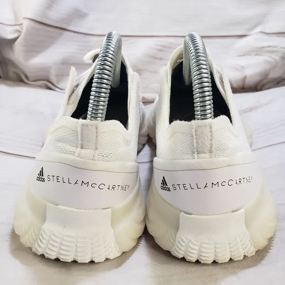 Adidas Stella McCartney Pureboost Sneaker Shoes Womens 7 White Sock Mesh