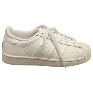 Adidas Superstar Low Top Sneaker Shoes Youth 3 White Lace Up Rubber Sole Ef5359