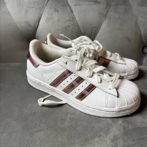Adidas Superstar Ortholite White Pink Metallic Sneaker Shoes Size 13K NEW