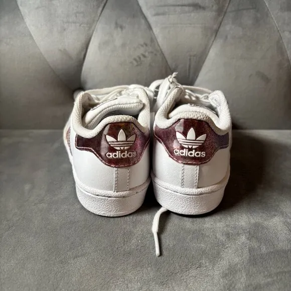 Adidas Superstar Ortholite White Pink Metallic Sneaker Shoes Size 13K NEW
