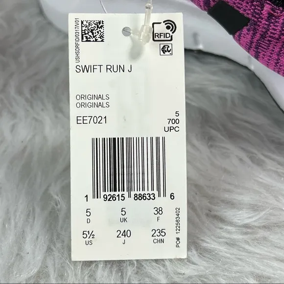 Adidas Swift Run J Shock Pink Sneakers NEW