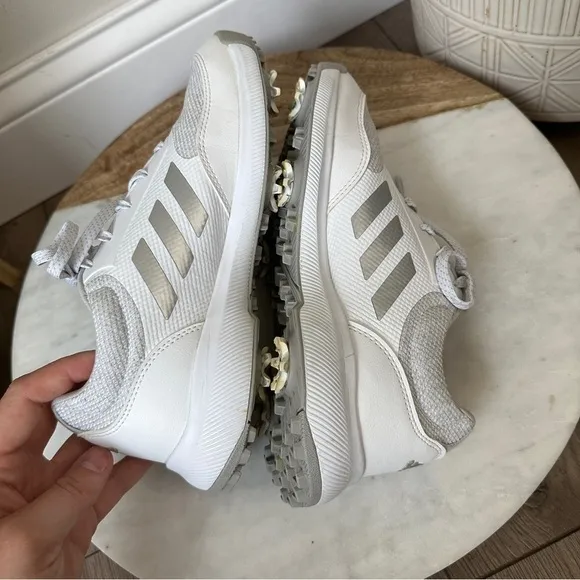 Adidas Tech Response 2.0 Women's Golf Shoes Size 7 White Silver Cleats