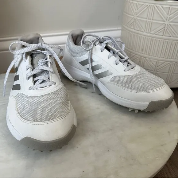 Adidas Tech Response 2.0 Women's Golf Shoes Size 7 White Silver Cleats