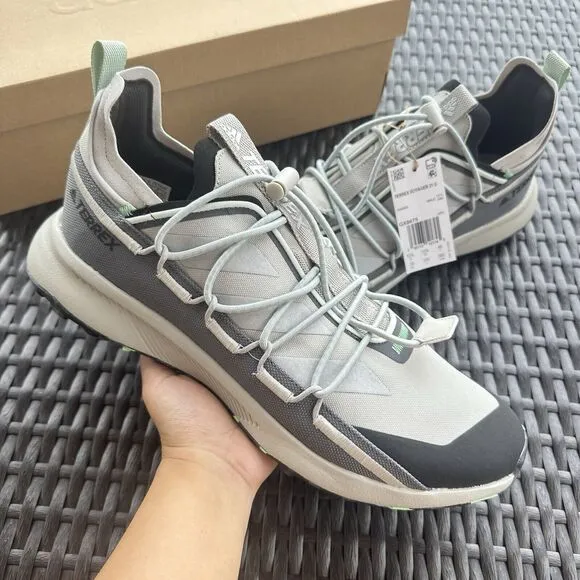 Adidas Terrex Voyager 21 Canvas Metal Grey Beam Green Men's Shoes GX8675 Size 13