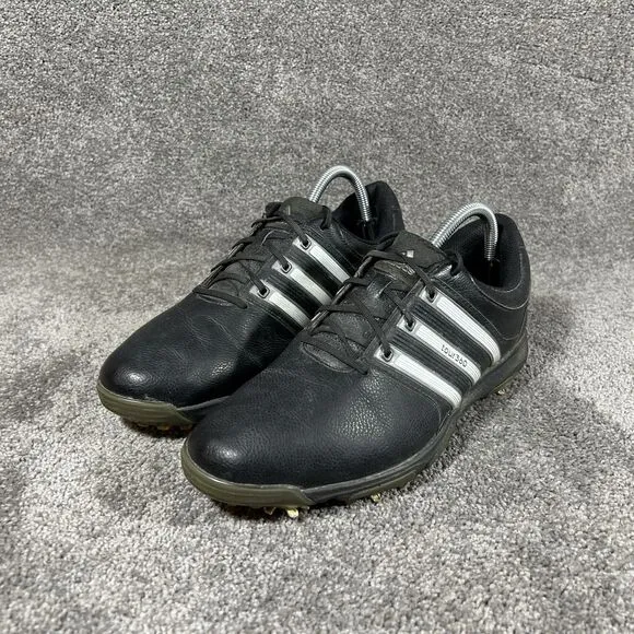 Adidas Tour 360 X Golf Shoes Spiked Black White Low Top Mens Size 9